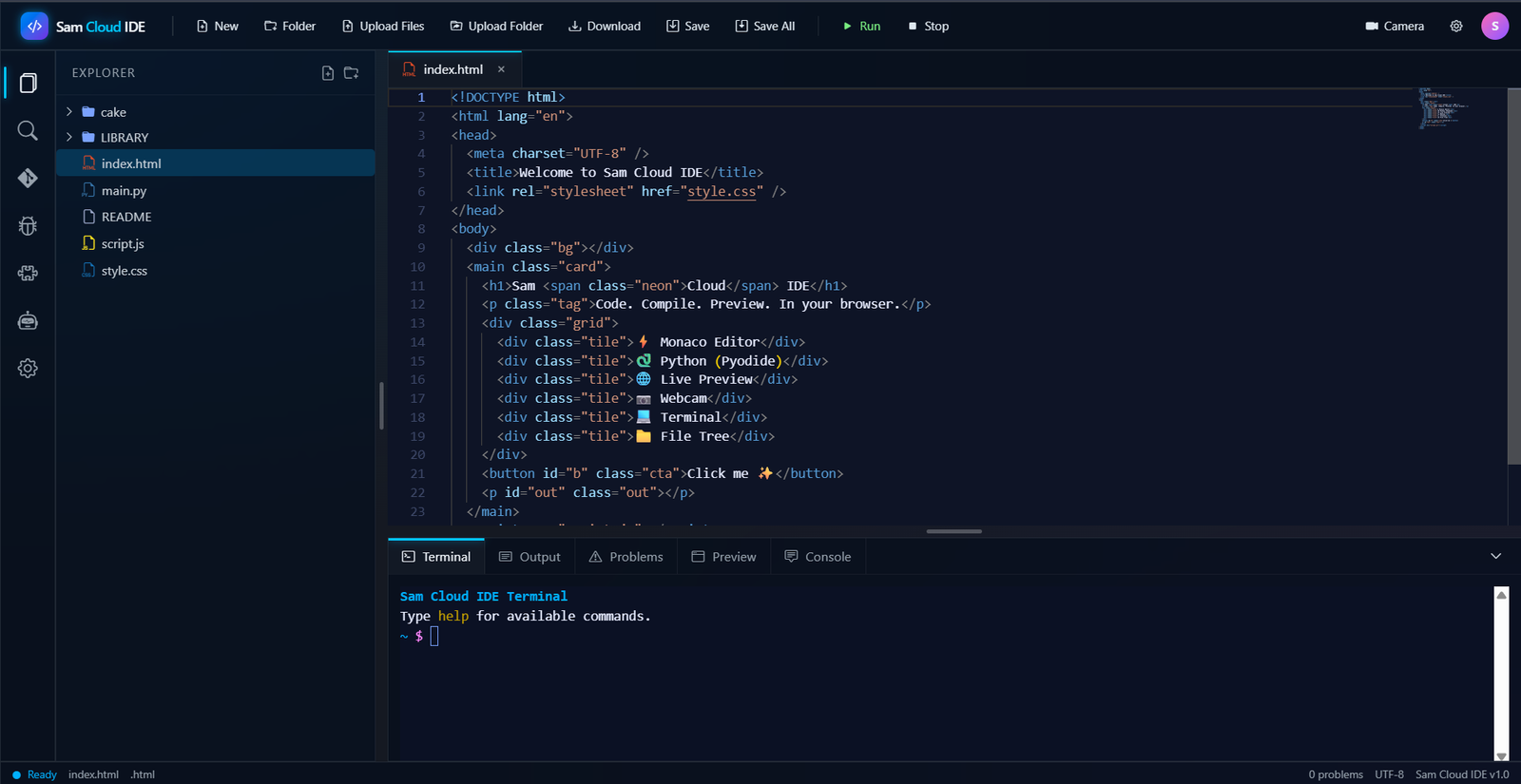 Sam-Cloud-IDE